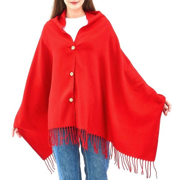 Alpine Swiss Womens Shawl Evening Wrap Pashmina Large Scarf Fringe Cape Poncho - Picture 6 of 7